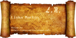 Liska Martin névjegykártya