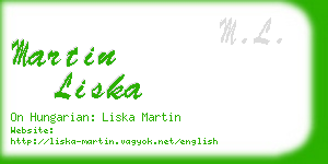 martin liska business card